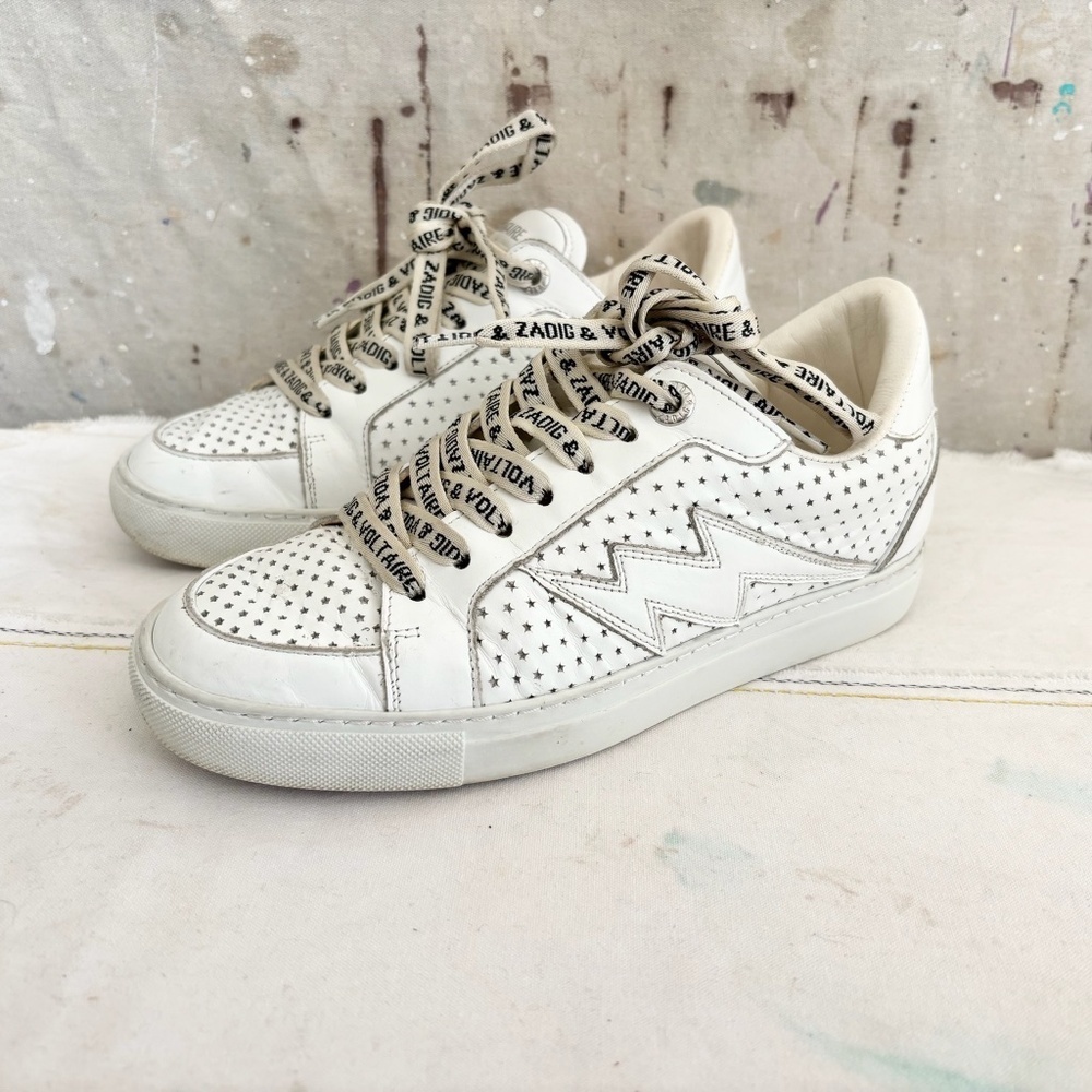 Zadig & Voltaire Leather LA Flash Trainers
